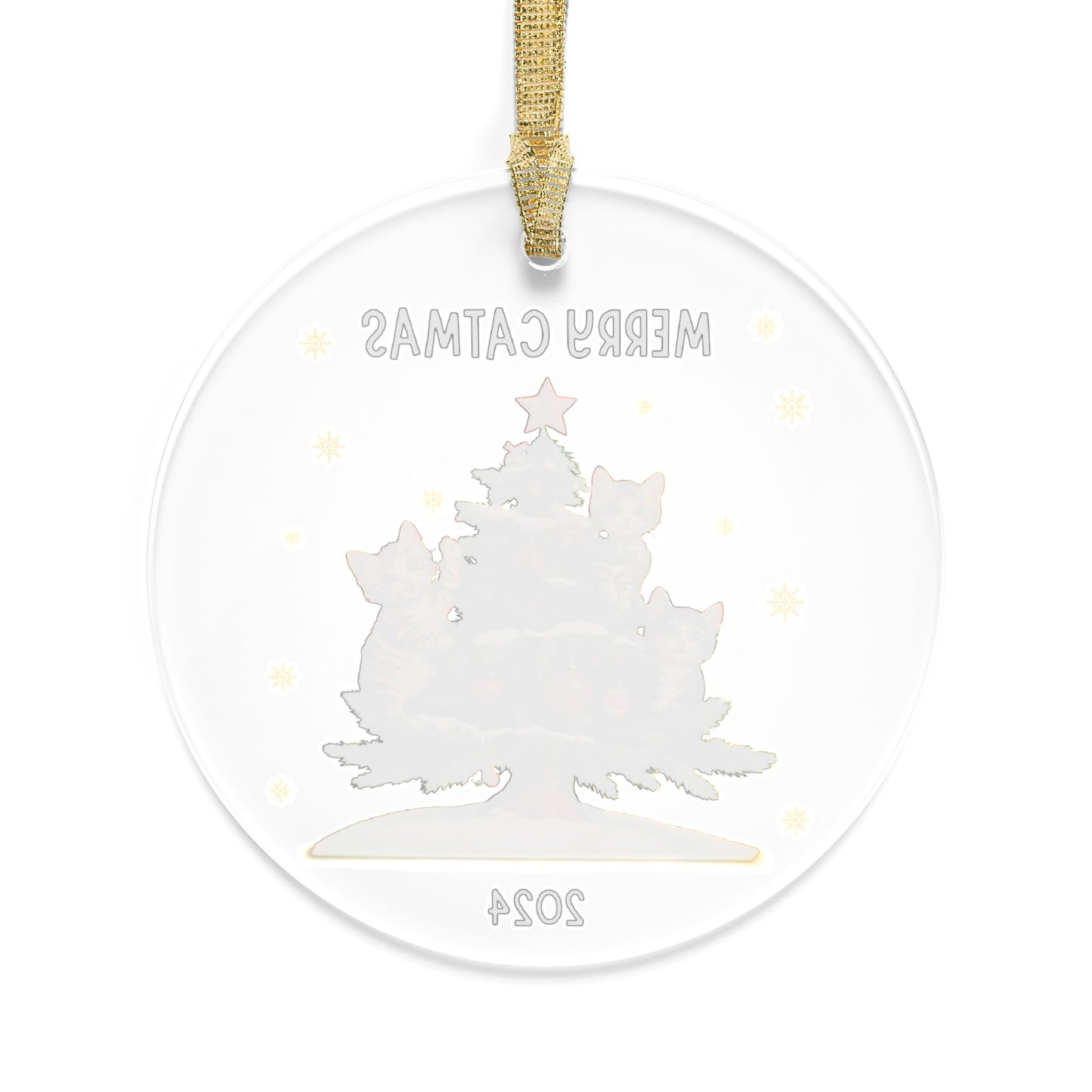 Cat Chritmas Acrylic Ornaments, Christmas Decoration for Cat Lovers, Pet Lovers