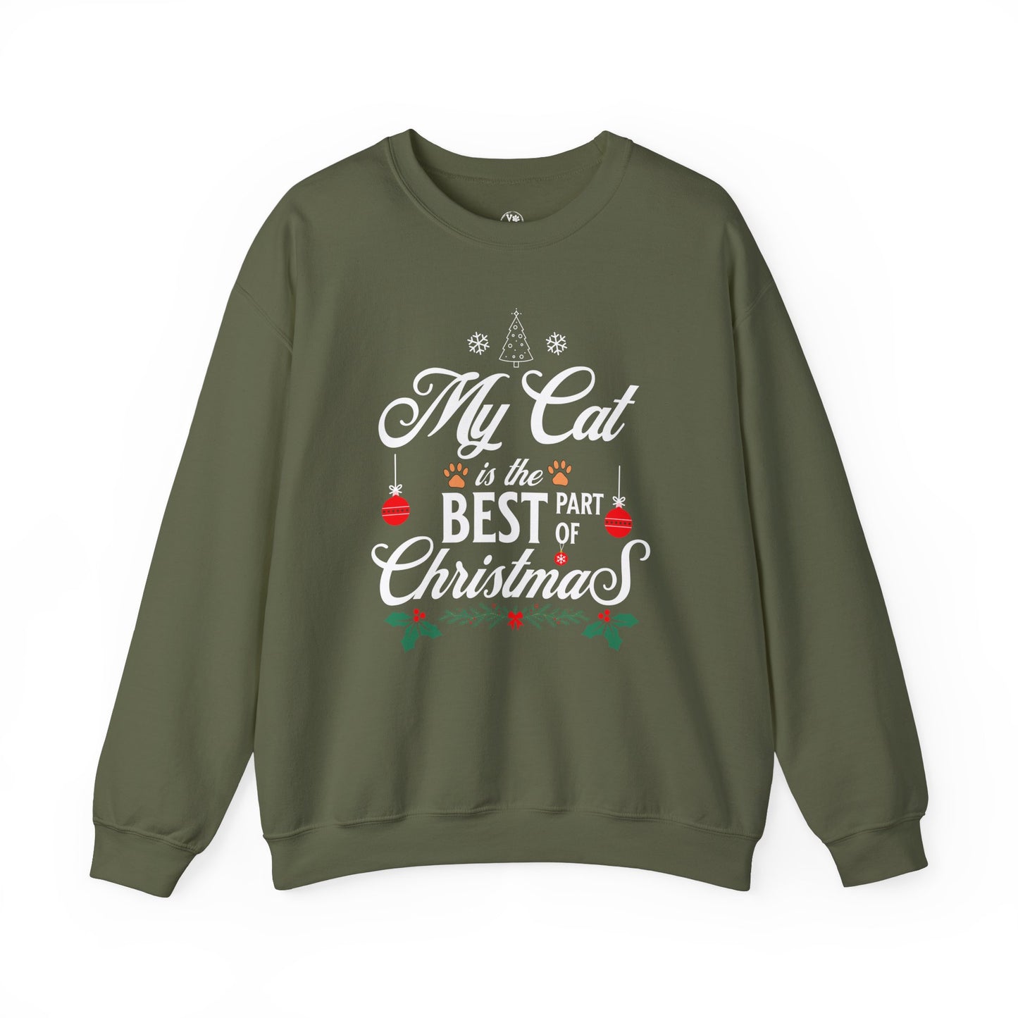 Cat Christmas Sweatshirt, Unisex Heavy Blend Crewneck, Cute Holiday Jumper, Pet Owner Gift, Funny Xmas Pullover, Winter Apparel