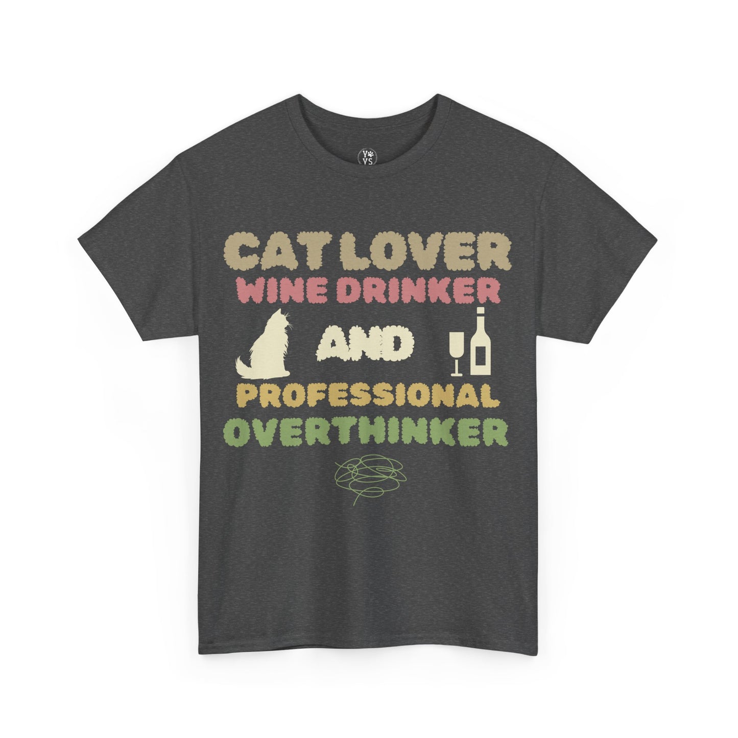 Cat and Wine Lover Vintage T-Shirt