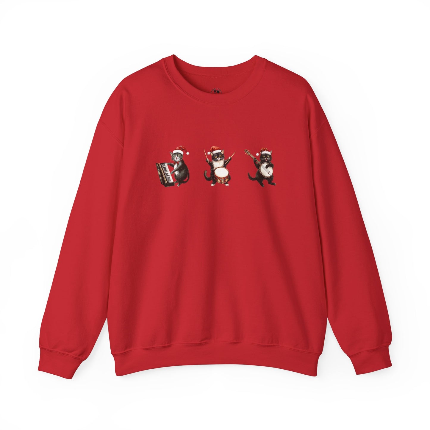 Christmas Cat Music Instruments Sweatshirt, Christmas Gift For Cat Lovers, Music Lovers, Cat Owners Clothes, Winter Cat Clothes