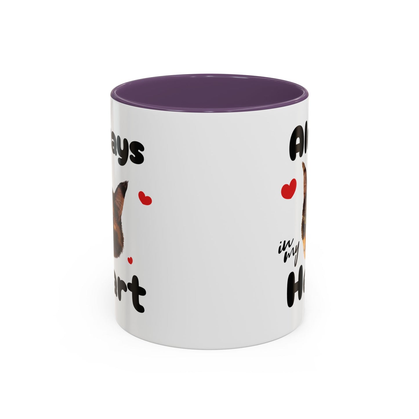 Personalized Pet Face Coffee Mug, Custom Always in my Heart, Pet Lover Gift, Pet