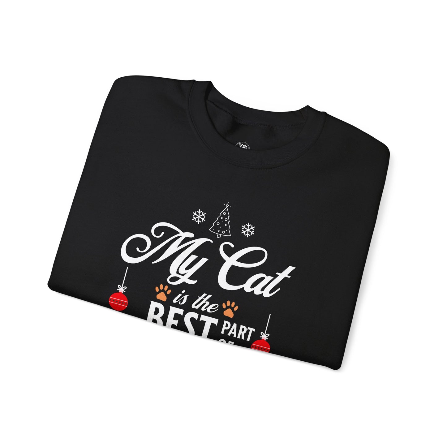 Cat Christmas Sweatshirt, Unisex Heavy Blend Crewneck, Cute Holiday Jumper, Pet Owner Gift, Funny Xmas Pullover, Winter Apparel