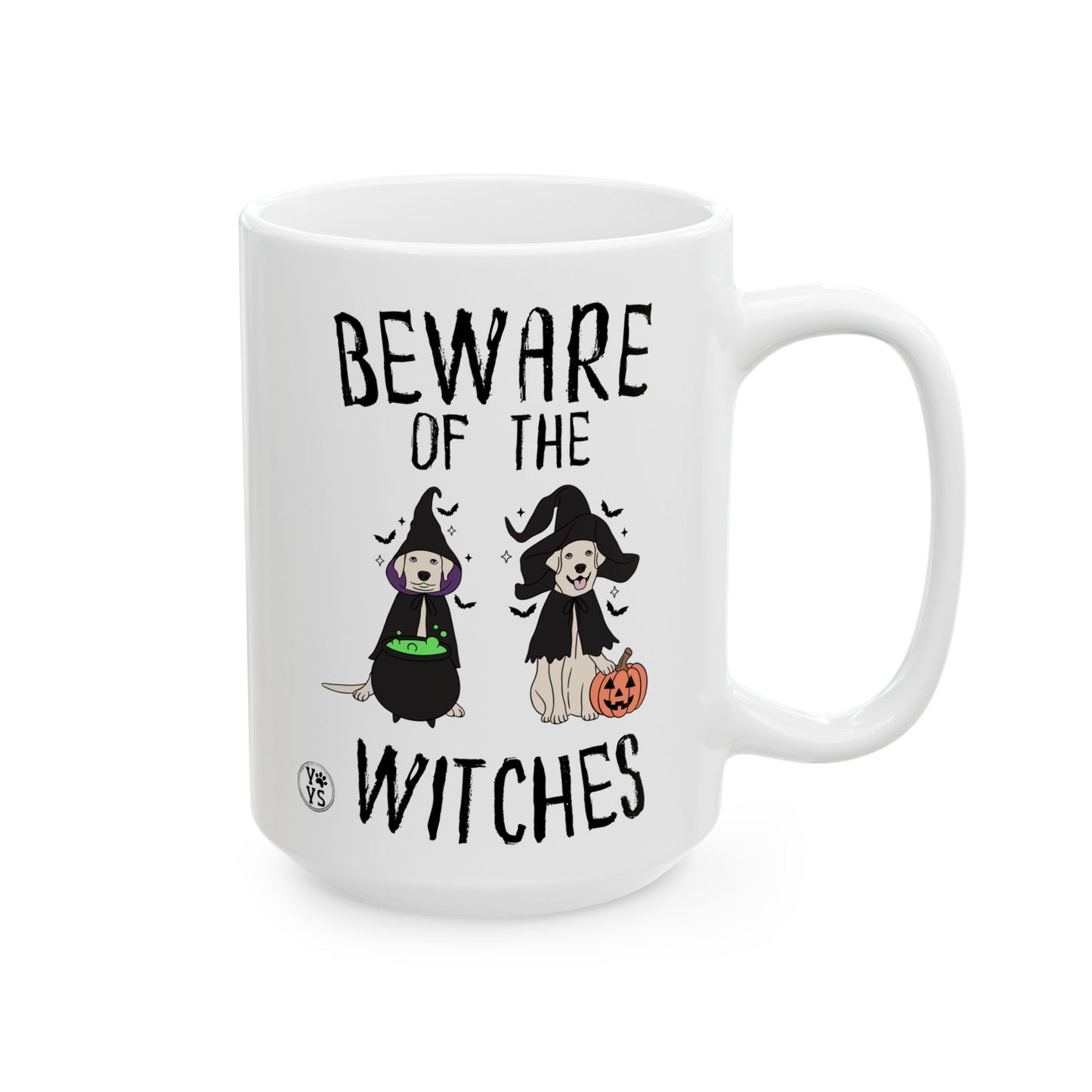 Dog Witch Halloween Ceramic Coffee Mug, Gift for Labrador Lovers, Dog Lovers, Pet Lovers, Coffee Lovers