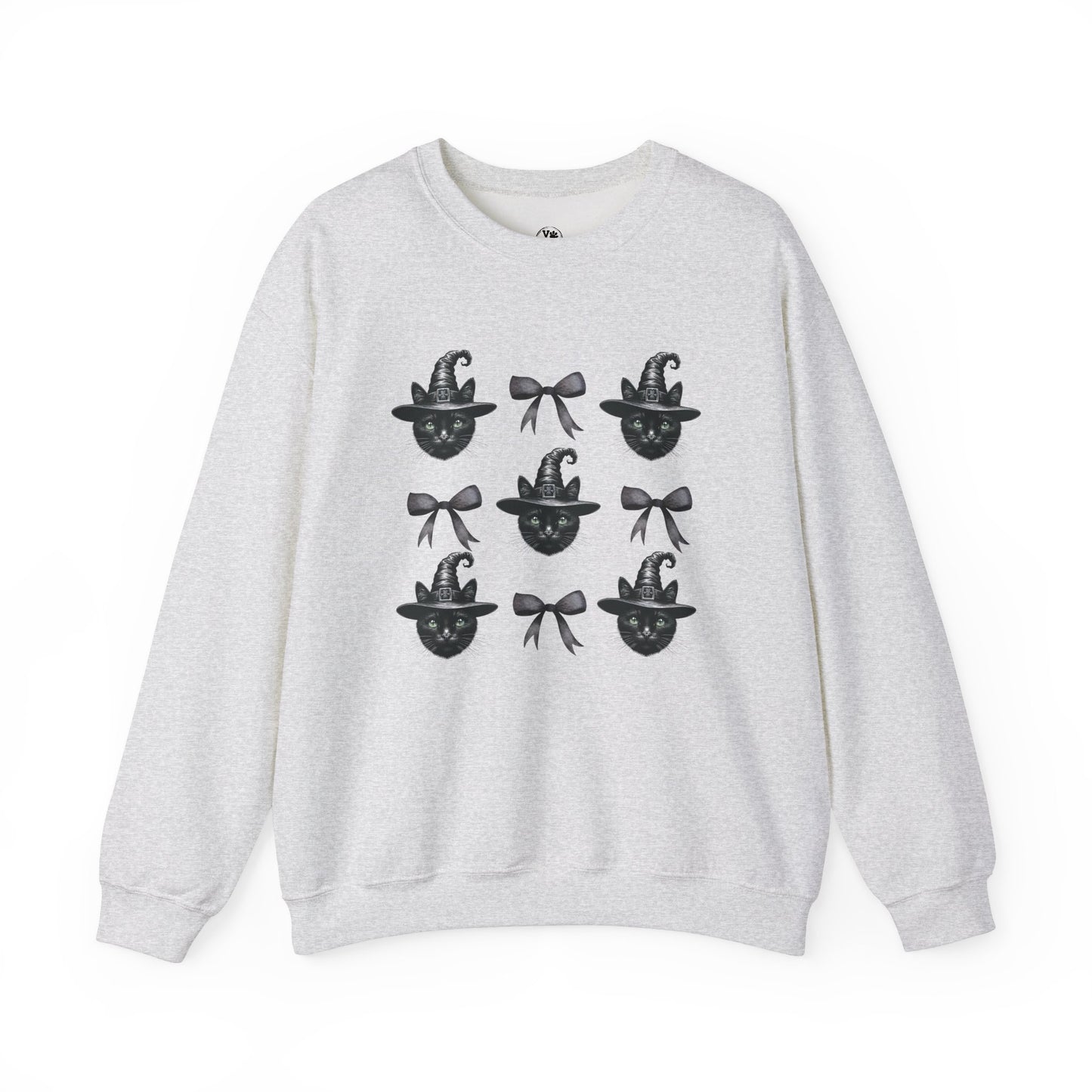 Halloween Black Gothic Cat Sweatshirt, Gift For Cat Lovers, Cat Lovers Apparel, Halloween Pets, Spooky Cat Gift