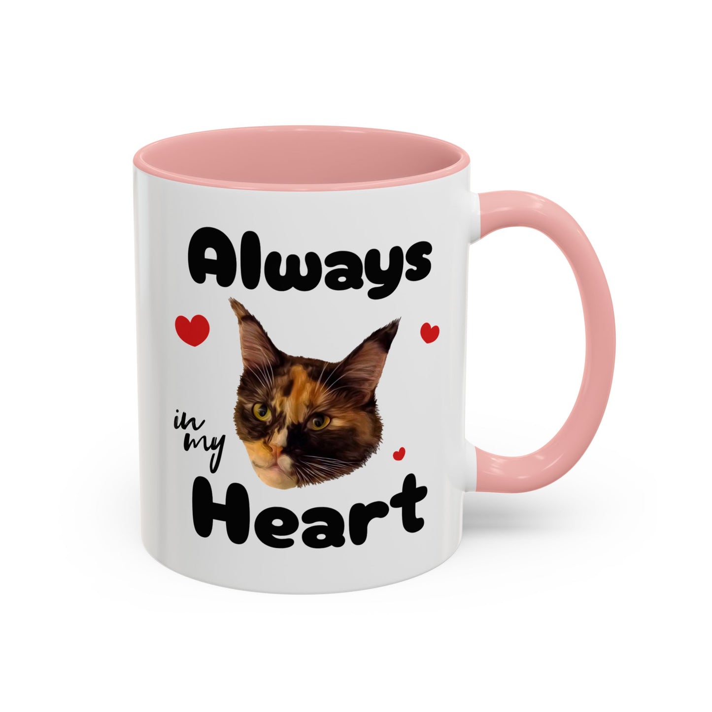Personalized Pet Face Coffee Mug, Custom Always in my Heart, Pet Lover Gift, Pet