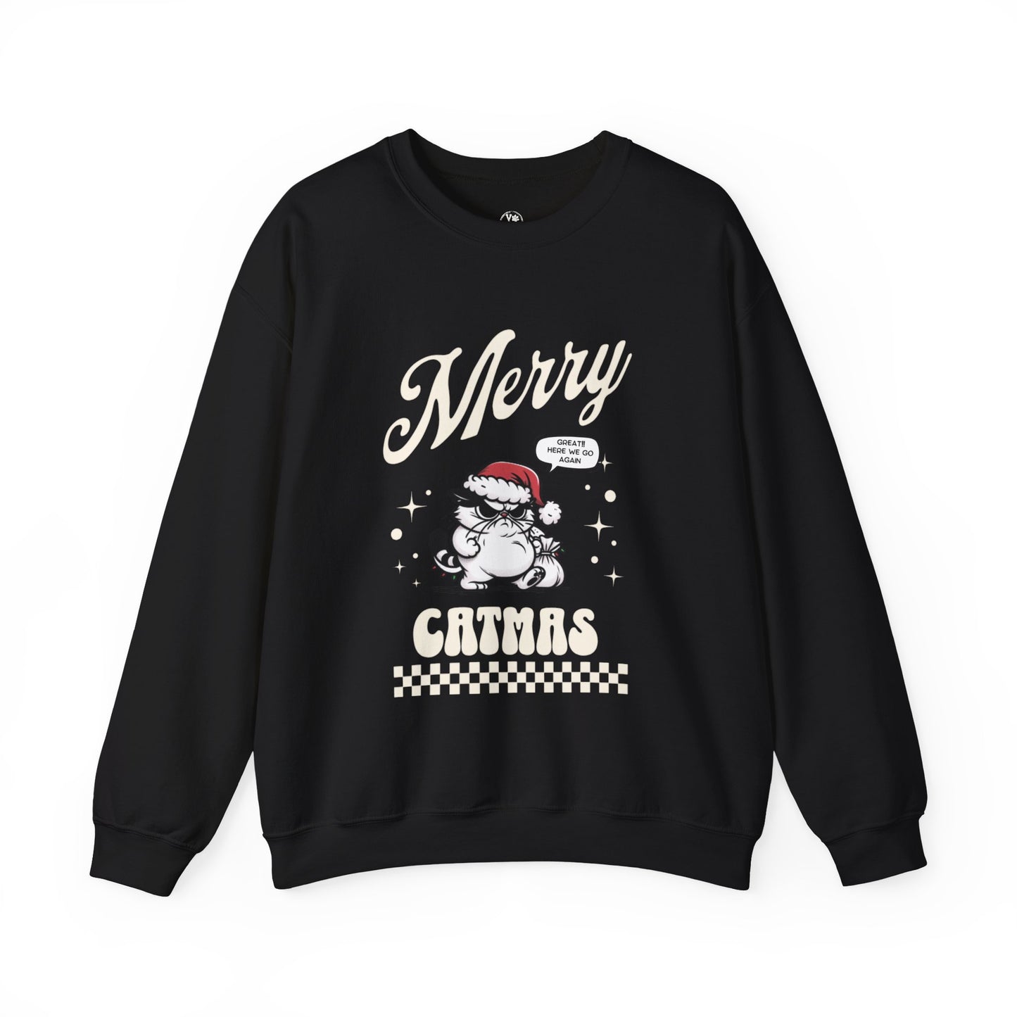 Funny Cat Christmas Sweatshirt, Cute Holiday Gift, Cat Lover Jumper, Cat Graphic Pullover, Festive Winter Clothing