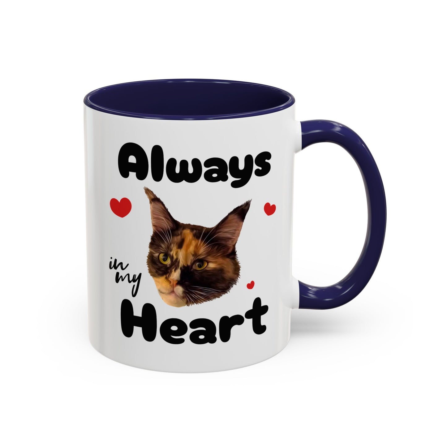 Personalized Pet Face Coffee Mug, Custom Always in my Heart, Pet Lover Gift, Pet