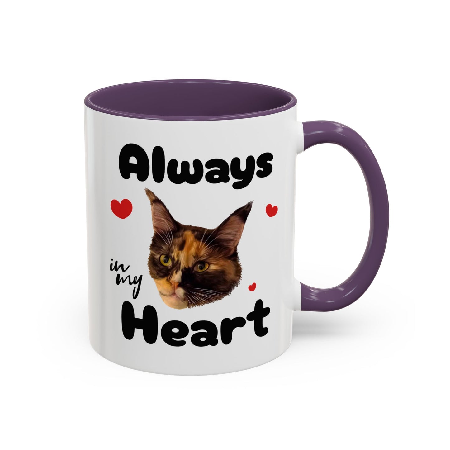 Personalized Pet Face Coffee Mug, Custom Always in my Heart, Pet Lover Gift, Pet