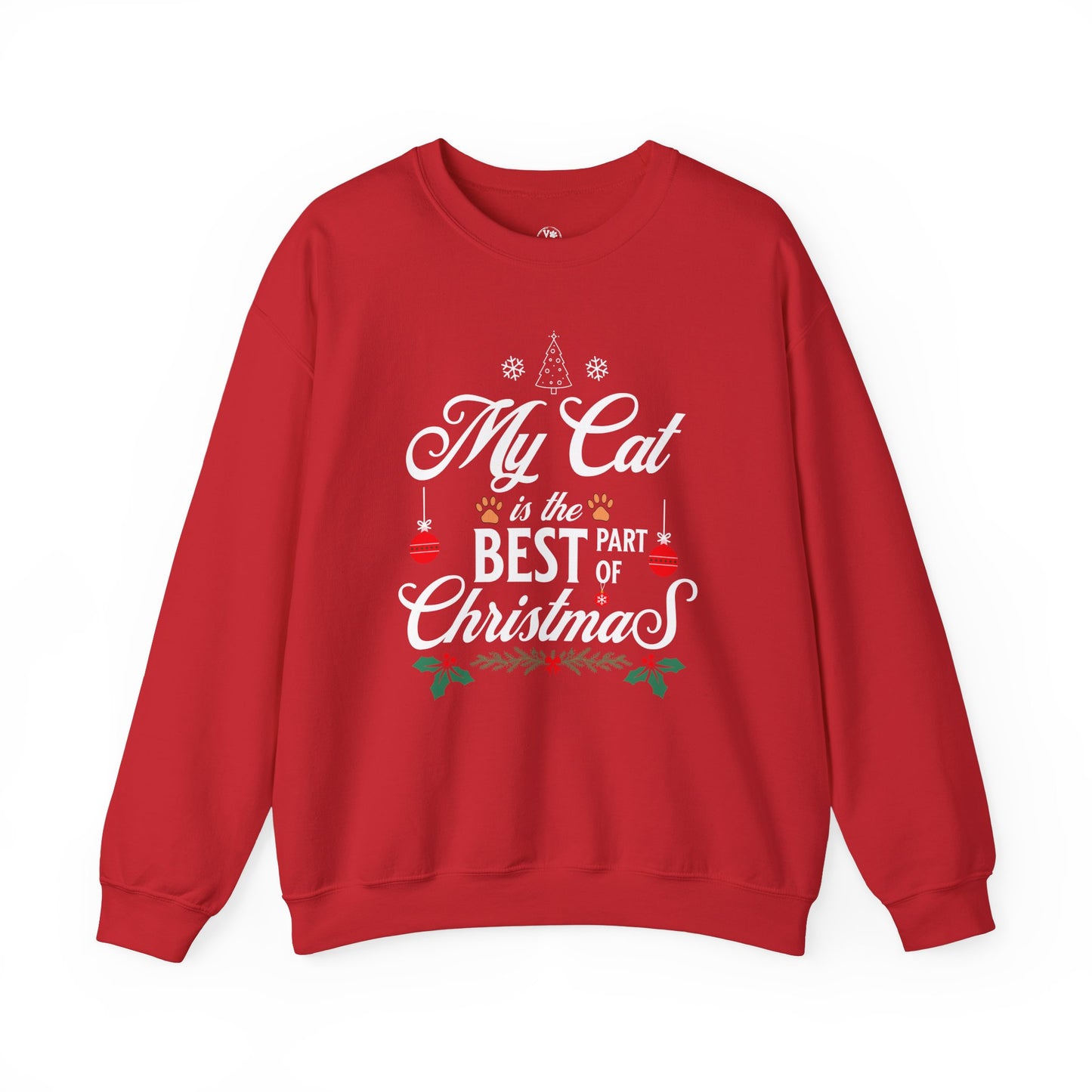 Cat Christmas Sweatshirt, Unisex Heavy Blend Crewneck, Cute Holiday Jumper, Pet Owner Gift, Funny Xmas Pullover, Winter Apparel