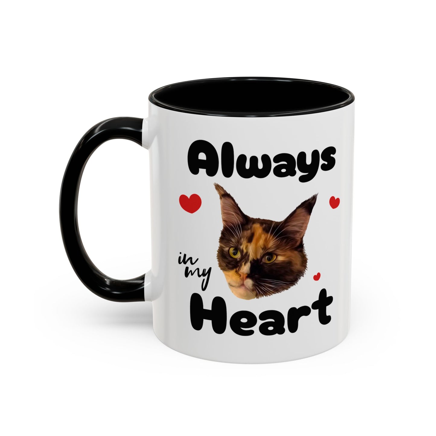 Personalized Pet Face Coffee Mug, Custom Always in my Heart, Pet Lover Gift, Pet