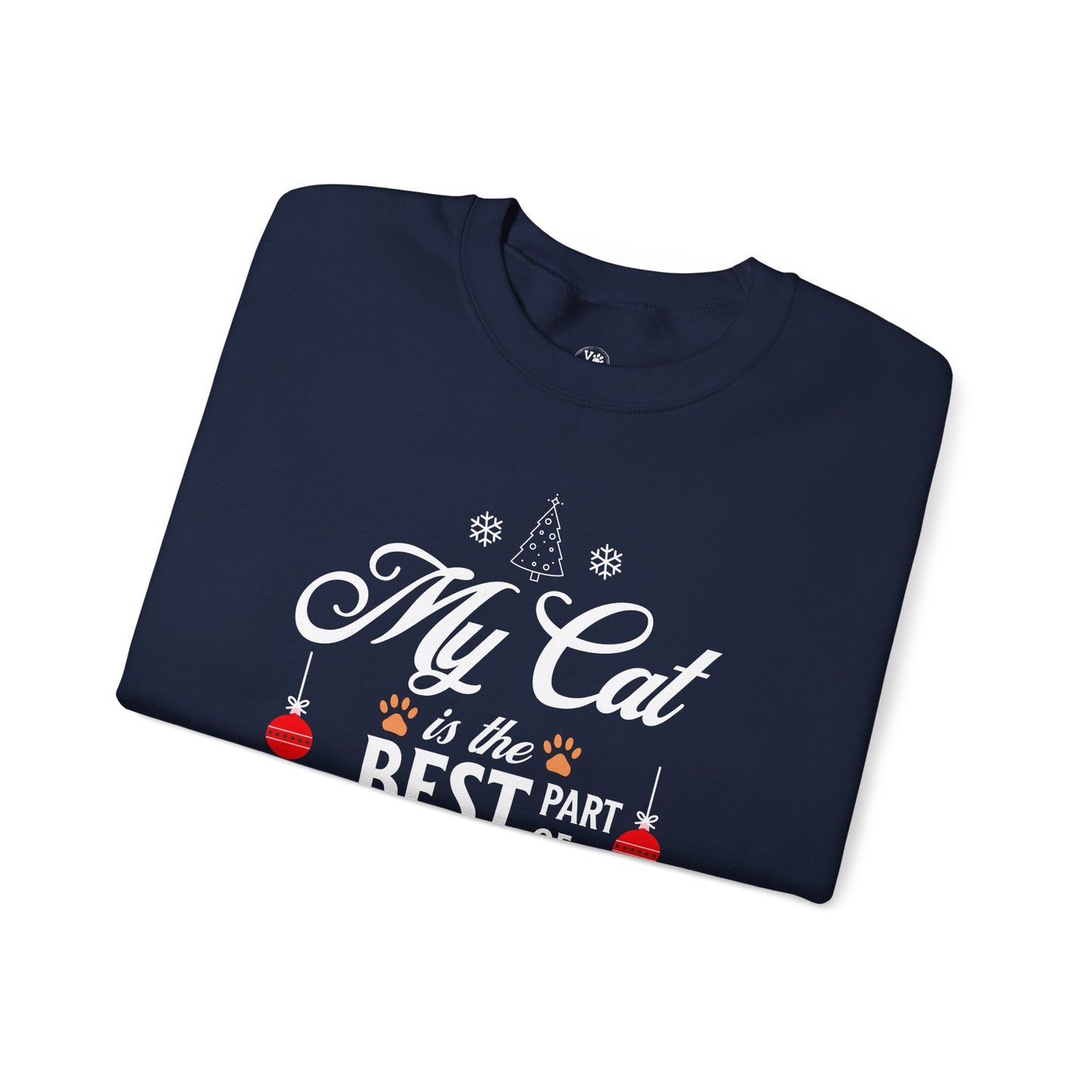 Cat Christmas Sweatshirt, Unisex Heavy Blend Crewneck, Cute Holiday Jumper, Pet Owner Gift, Funny Xmas Pullover, Winter Apparel
