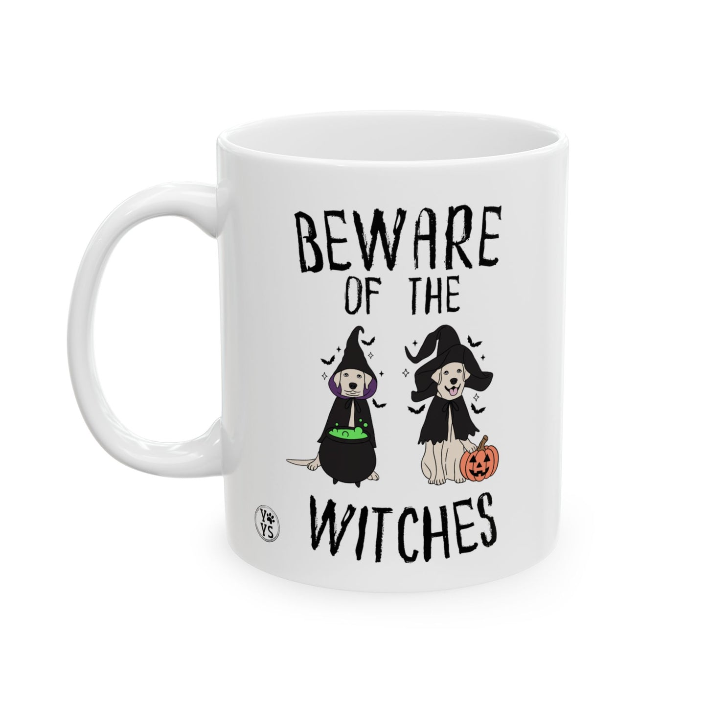 Dog Witch Halloween Ceramic Coffee Mug, Gift for Labrador Lovers, Dog Lovers, Pet Lovers, Coffee Lovers