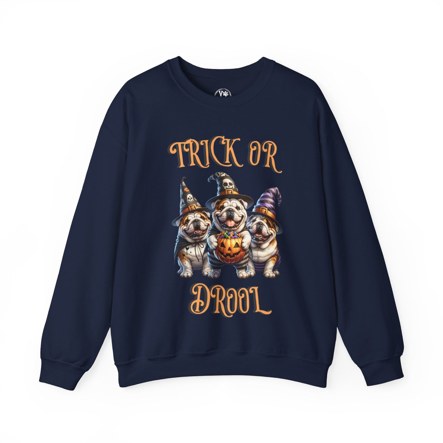 Halloween vintage bulldog sweatshirt for dog lovers, bulldog lovers, spooky dog, pet lovers, dog lovers, cute halloween sweatshirt