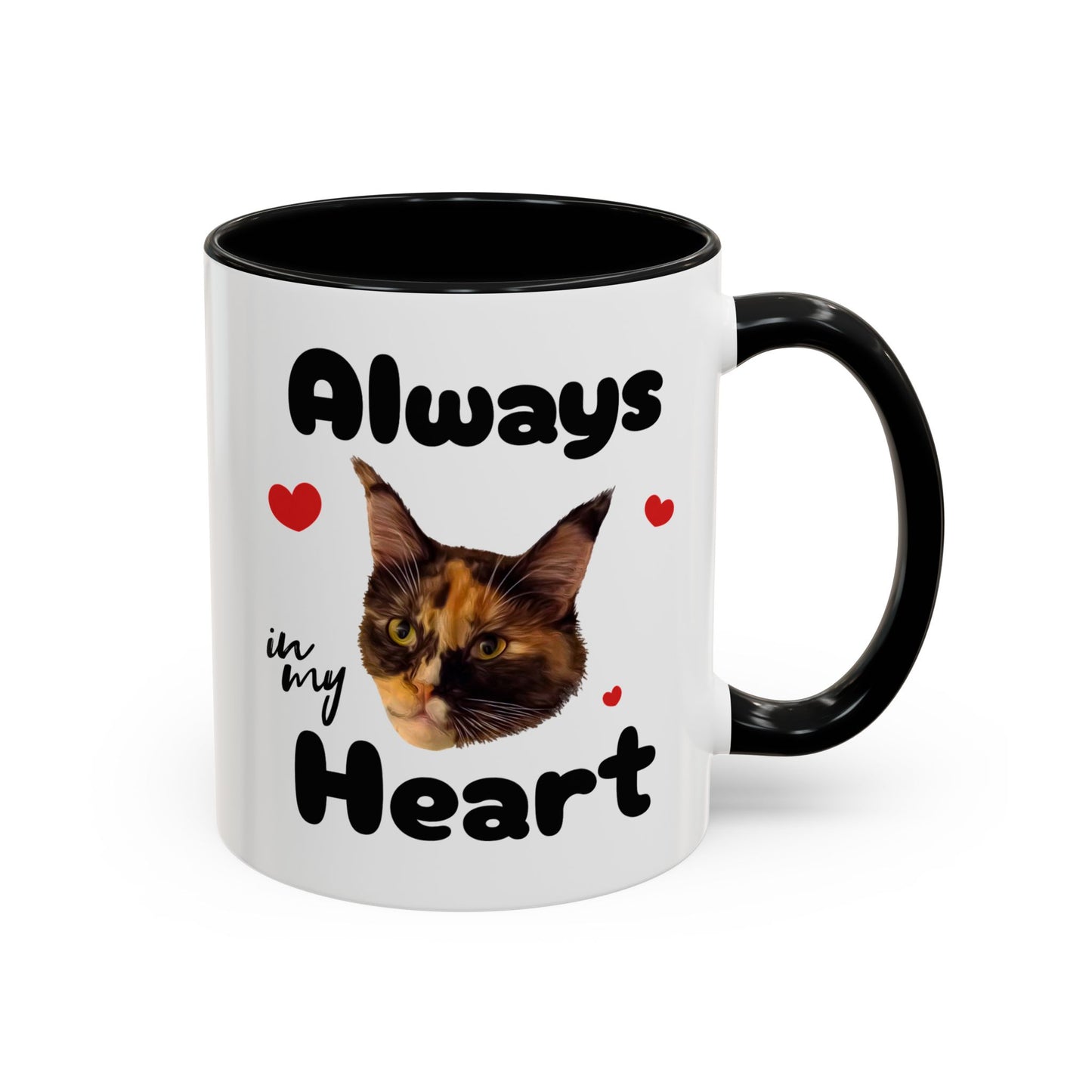 Personalized Pet Face Coffee Mug, Custom Always in my Heart, Pet Lover Gift, Pet