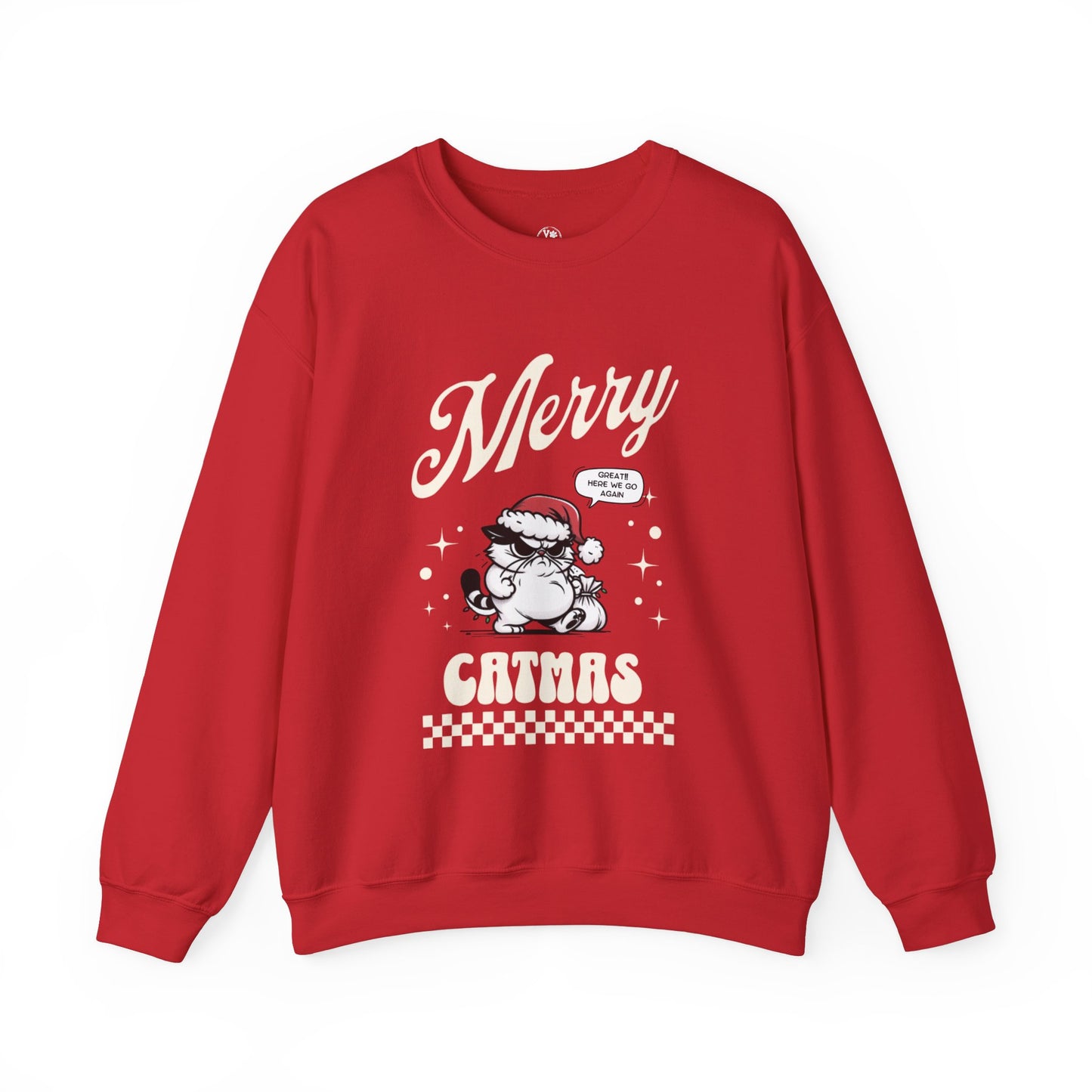 Funny Cat Christmas Sweatshirt, Cute Holiday Gift, Cat Lover Jumper, Cat Graphic Pullover, Festive Winter Clothing