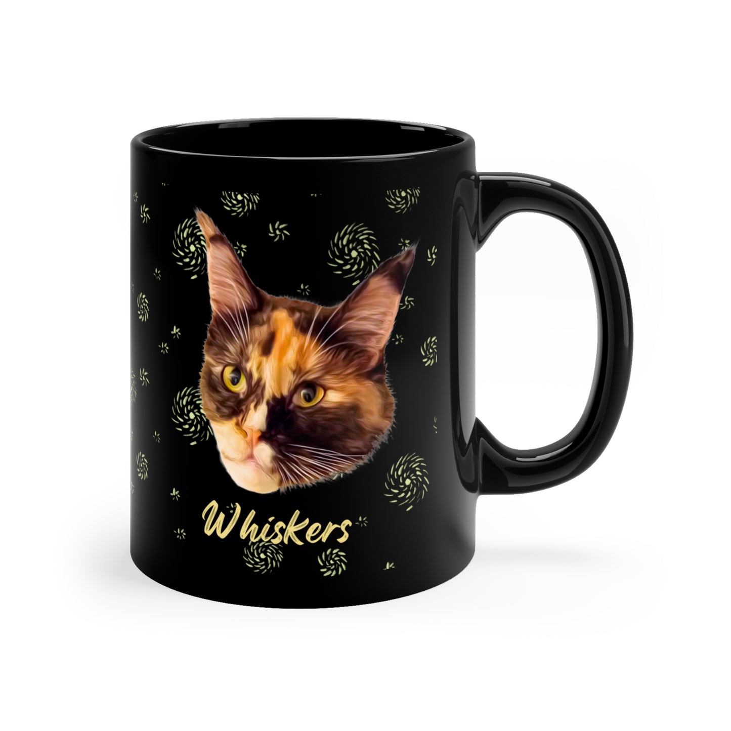 Starry Night Personalized Custom Pet Black Coffee Mug