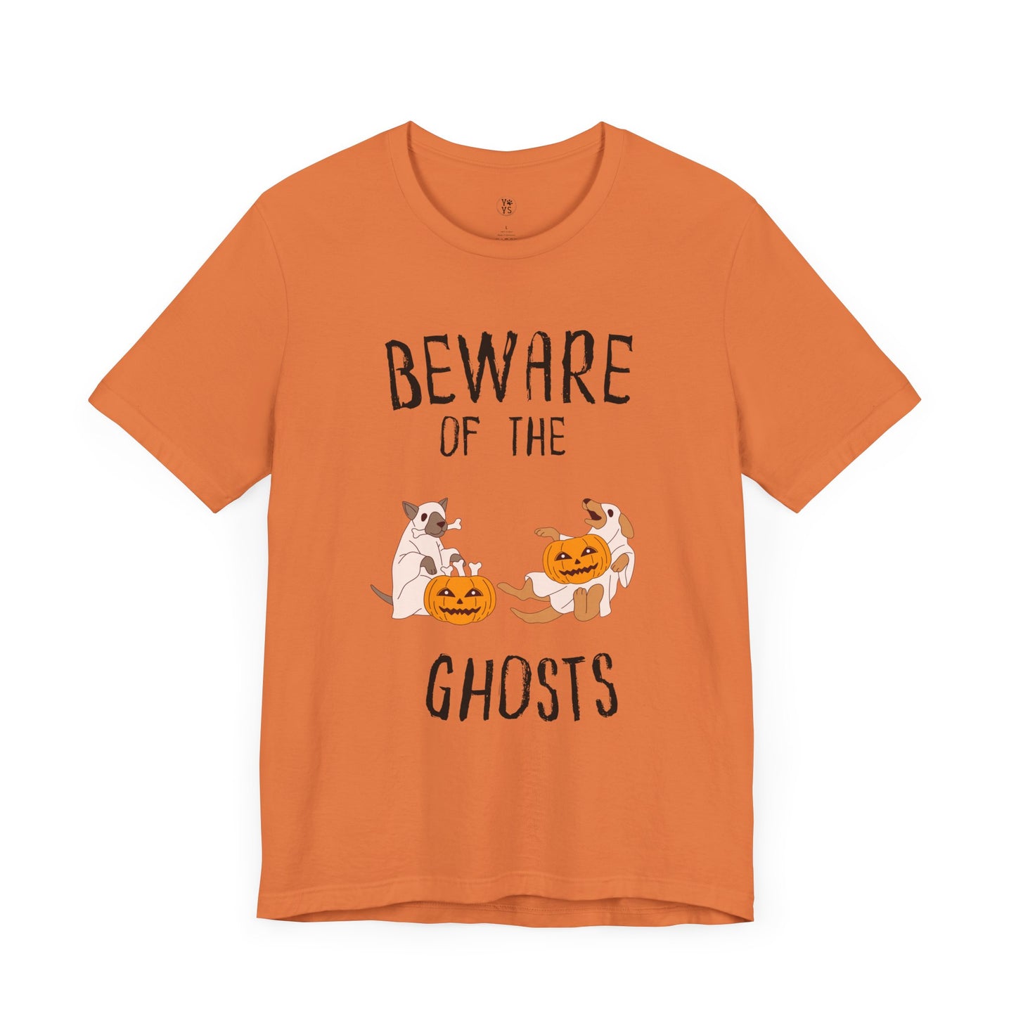 Beware of the ghosts Halloween T-Shirt, Halloween Shirt Gift for Dog Lovers, Dog Ghost Tee