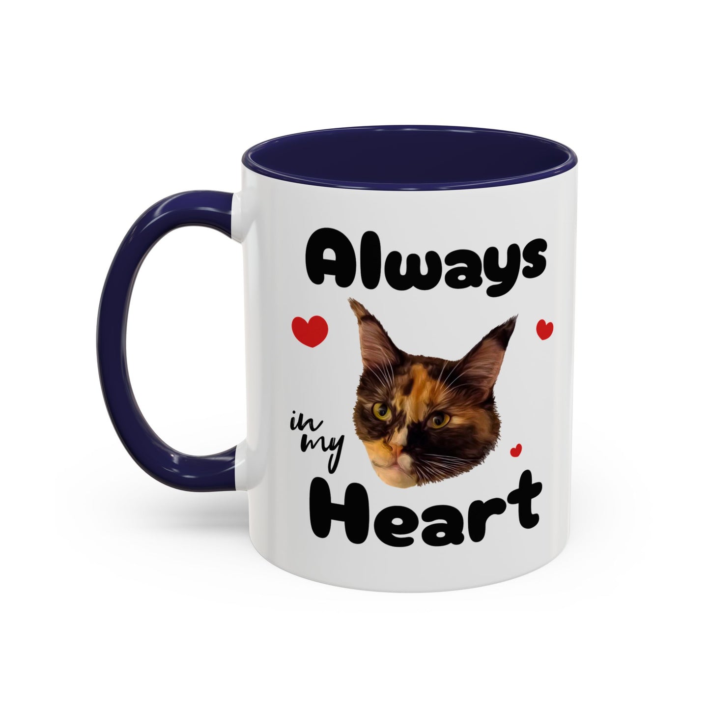 Personalized Pet Face Coffee Mug, Custom Always in my Heart, Pet Lover Gift, Pet