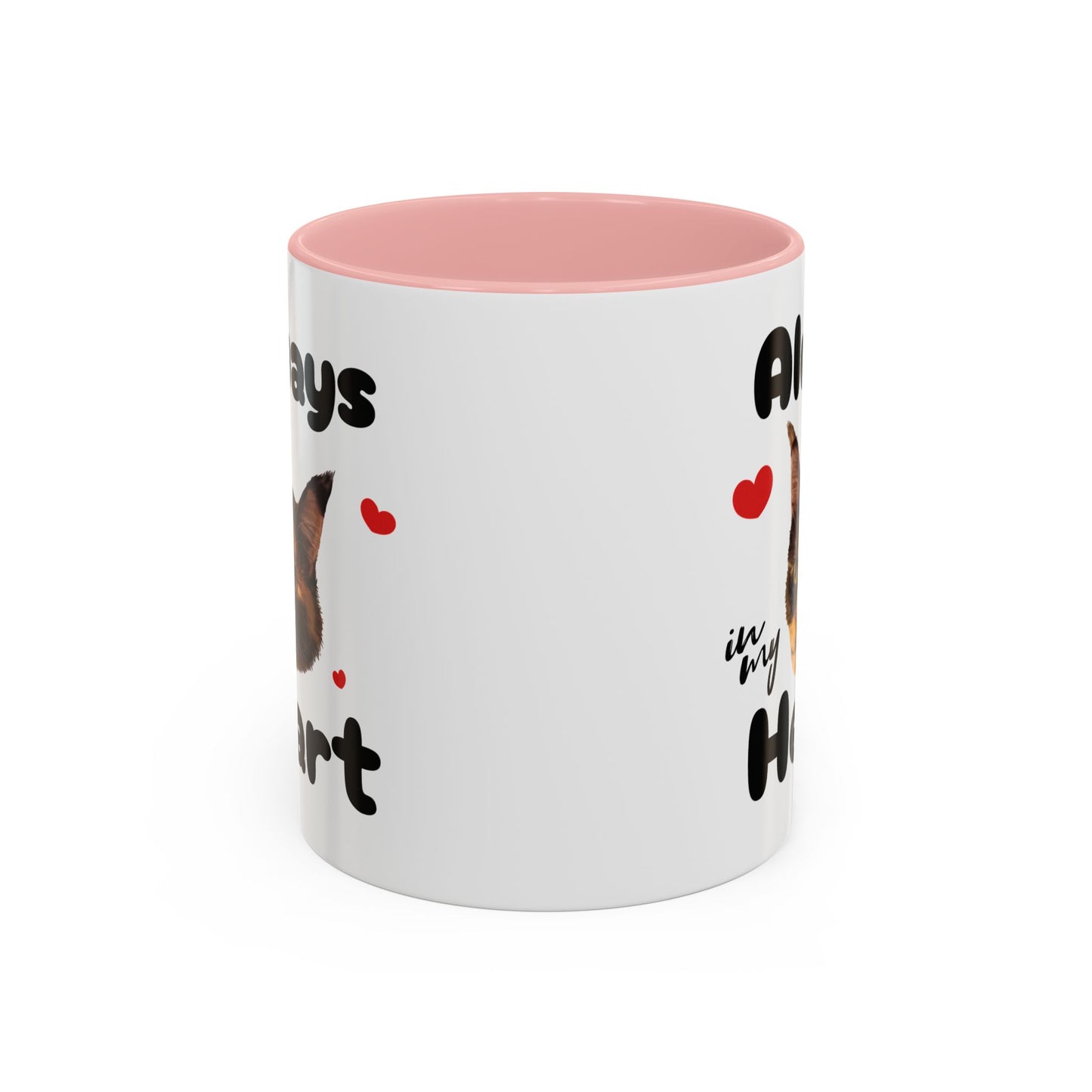 Personalized Pet Face Coffee Mug, Custom Always in my Heart, Pet Lover Gift, Pet