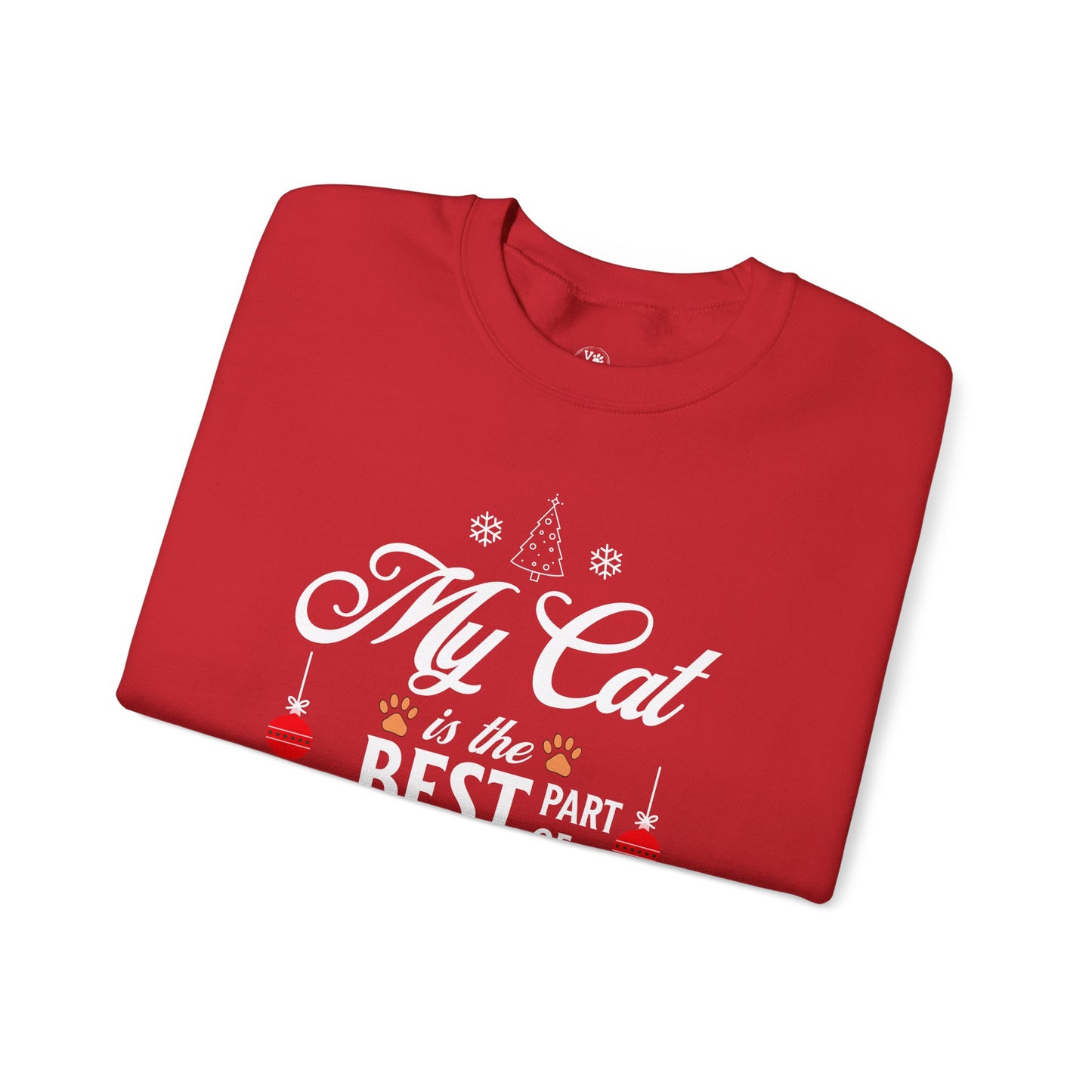 Cat Christmas Sweatshirt, Unisex Heavy Blend Crewneck, Cute Holiday Jumper, Pet Owner Gift, Funny Xmas Pullover, Winter Apparel