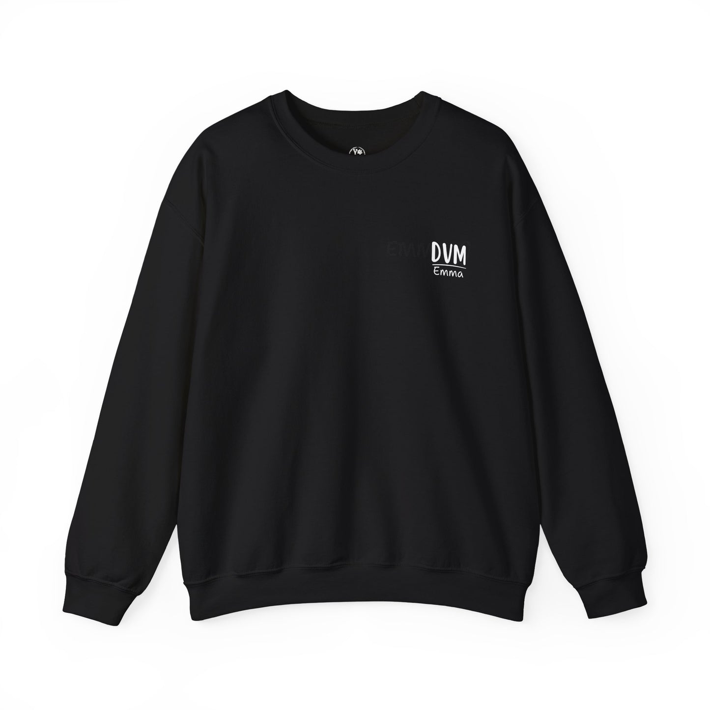 Personalized Funny DVM Crewneck Back-printed Sweatshirt, Gift For Veterinarians, Veterinary Student Sweatshirt