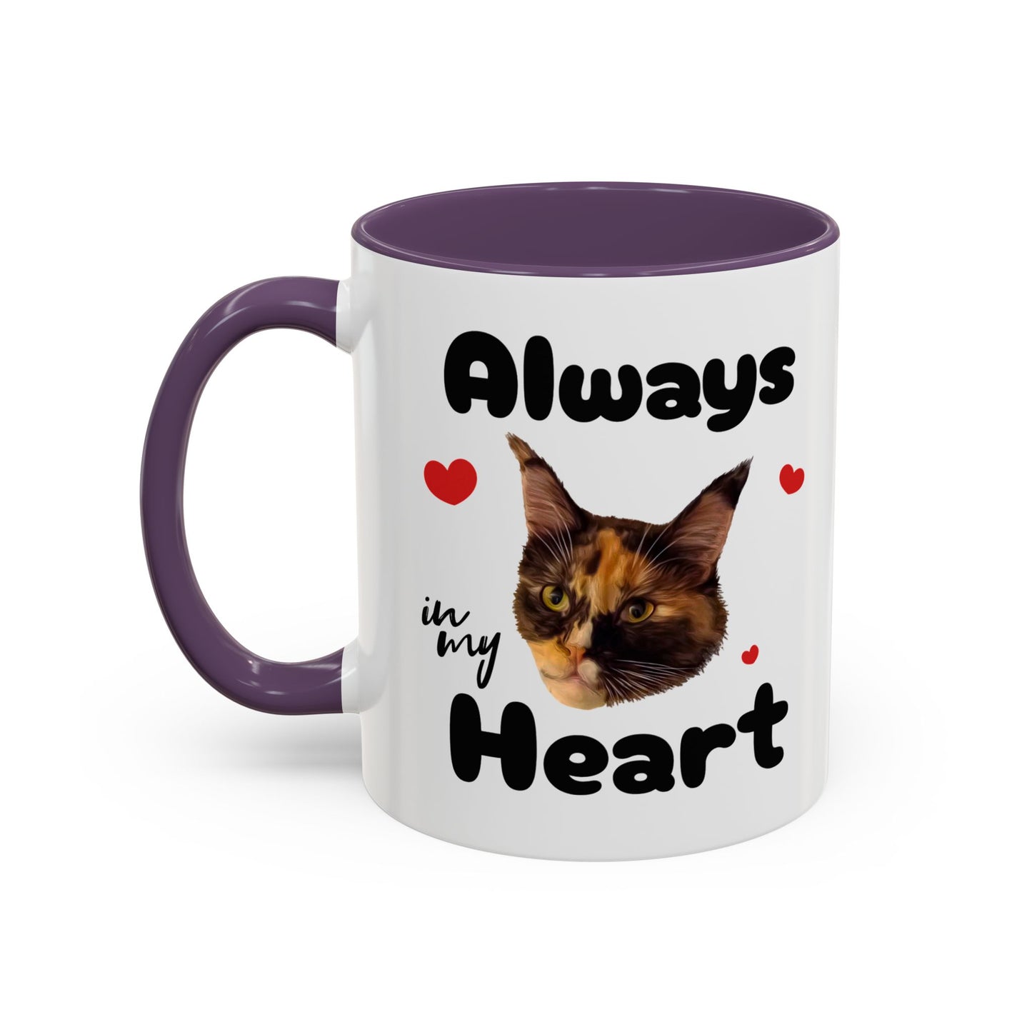 Personalized Pet Face Coffee Mug, Custom Always in my Heart, Pet Lover Gift, Pet