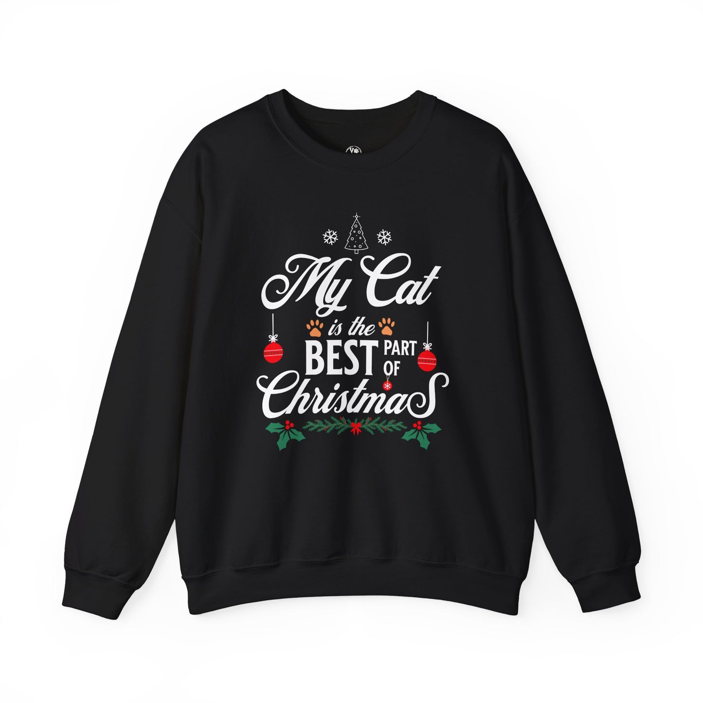 Cat Christmas Sweatshirt, Unisex Heavy Blend Crewneck, Cute Holiday Jumper, Pet Owner Gift, Funny Xmas Pullover, Winter Apparel