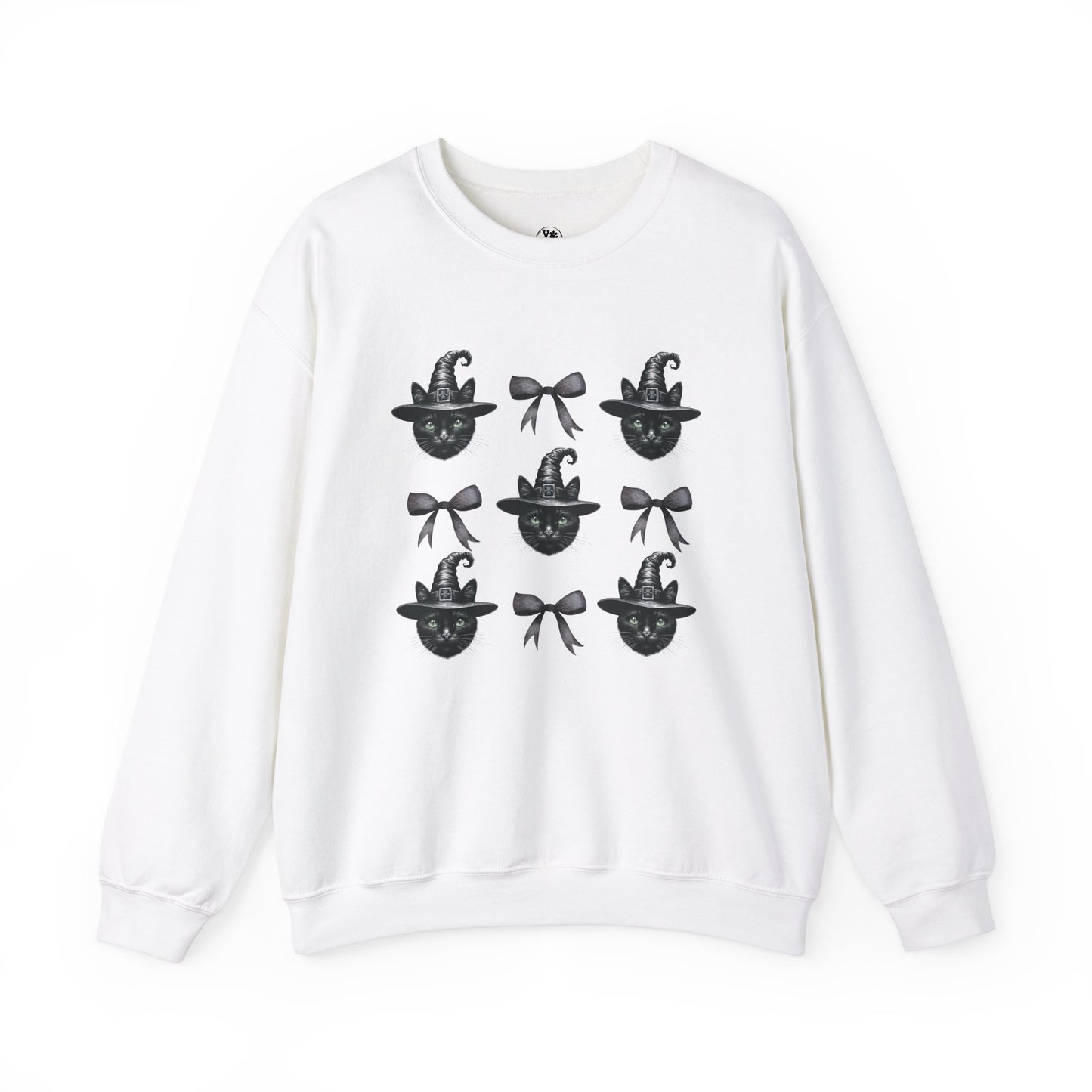 Halloween Black Gothic Cat Sweatshirt, Gift For Cat Lovers, Cat Lovers Apparel, Halloween Pets, Spooky Cat Gift