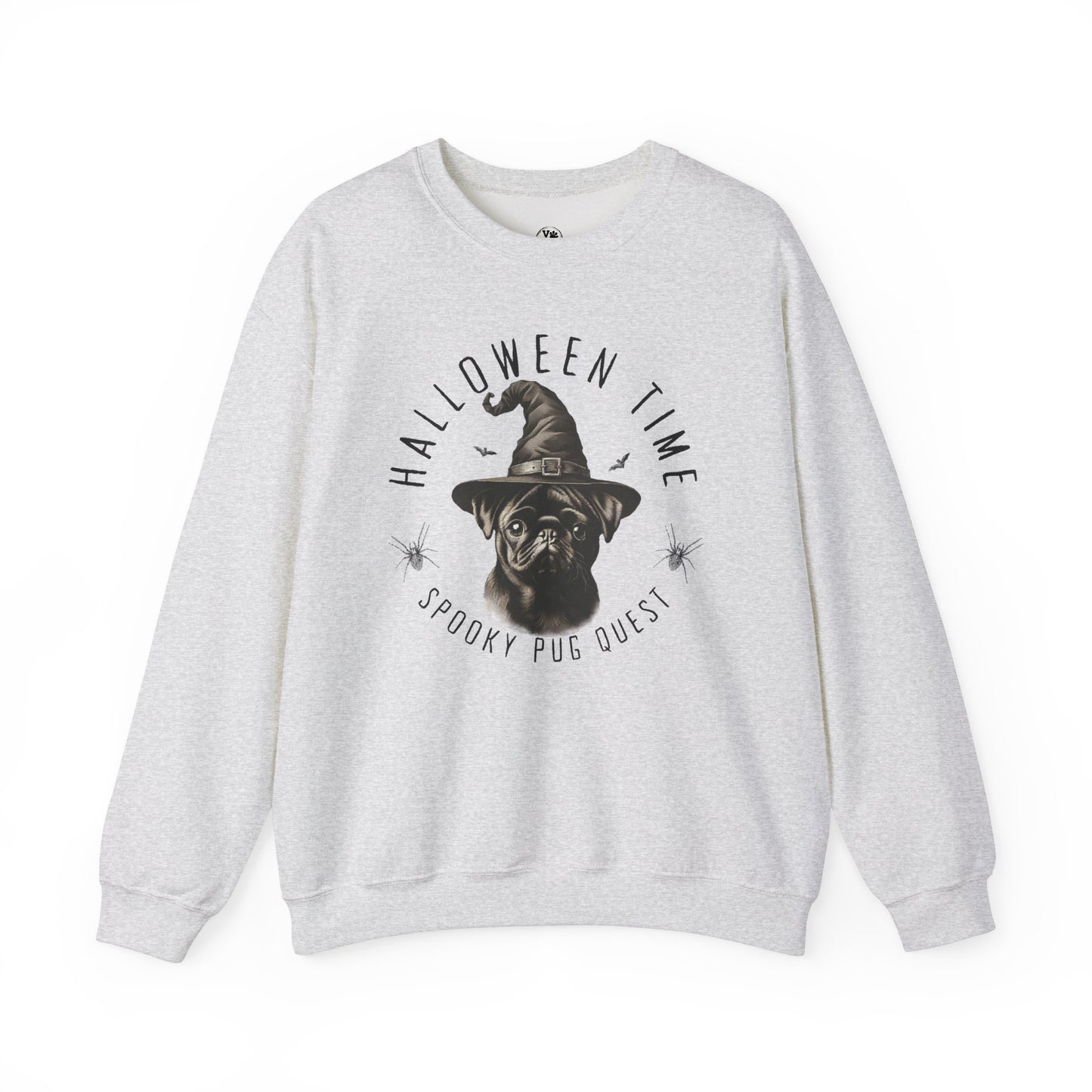 Halloween Spooky Pug Sweatshirt, Gift For Pug Lovers, Pug Owners Vintage Sweatshirt for Dog Lovers Clothes