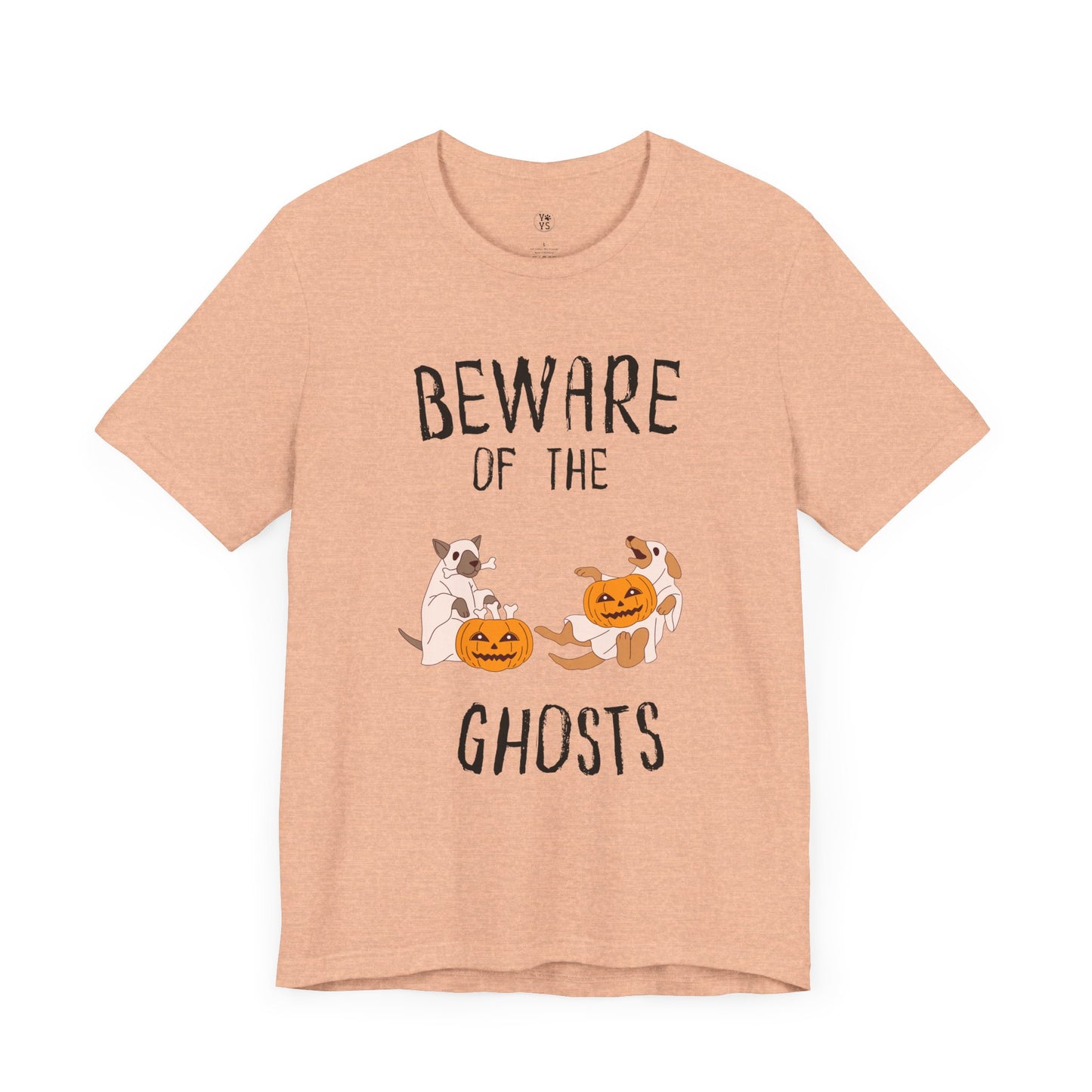 Beware of the ghosts Halloween T-Shirt, Halloween Shirt Gift for Dog Lovers, Dog Ghost Tee