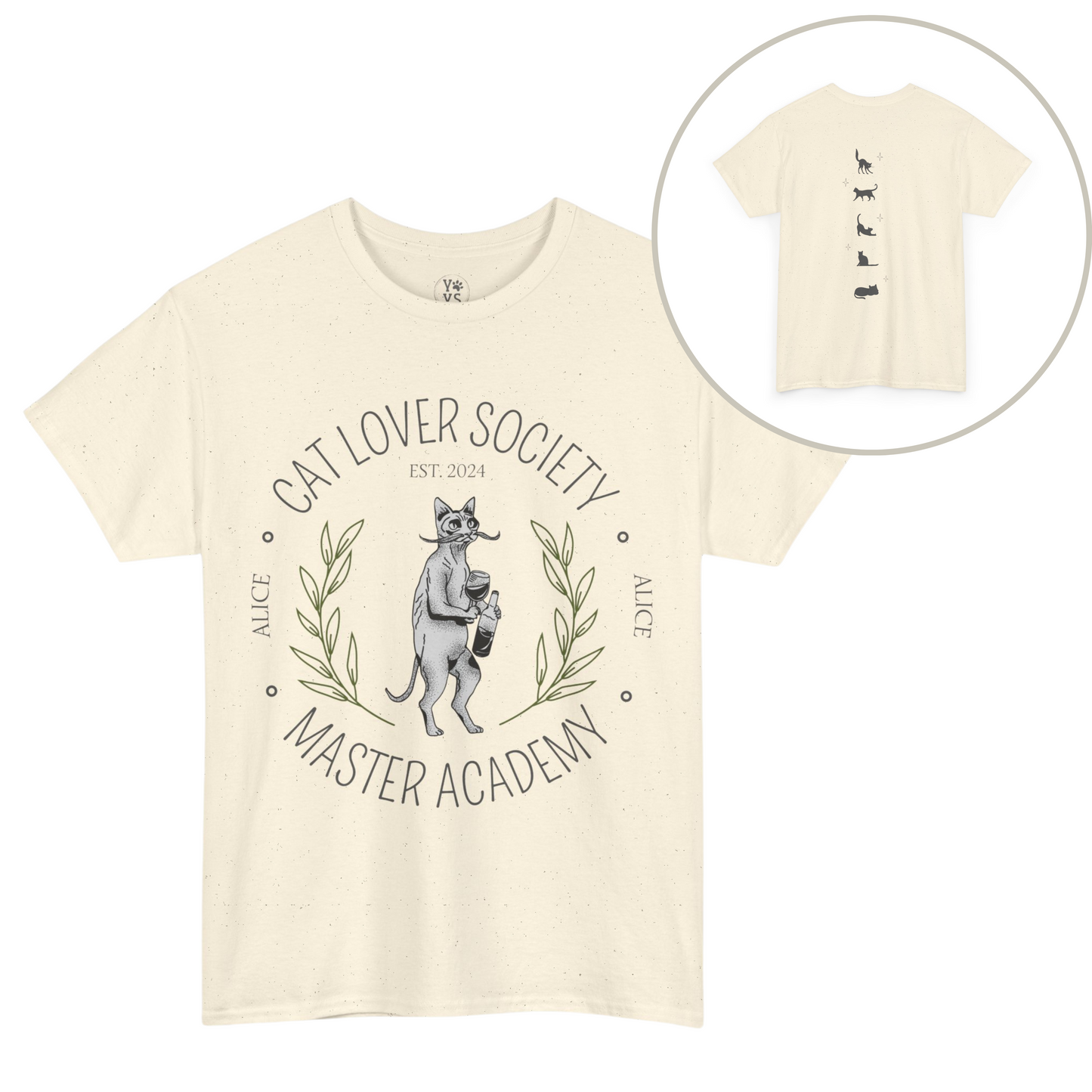 Personalized Vintage Cat Lover Tee