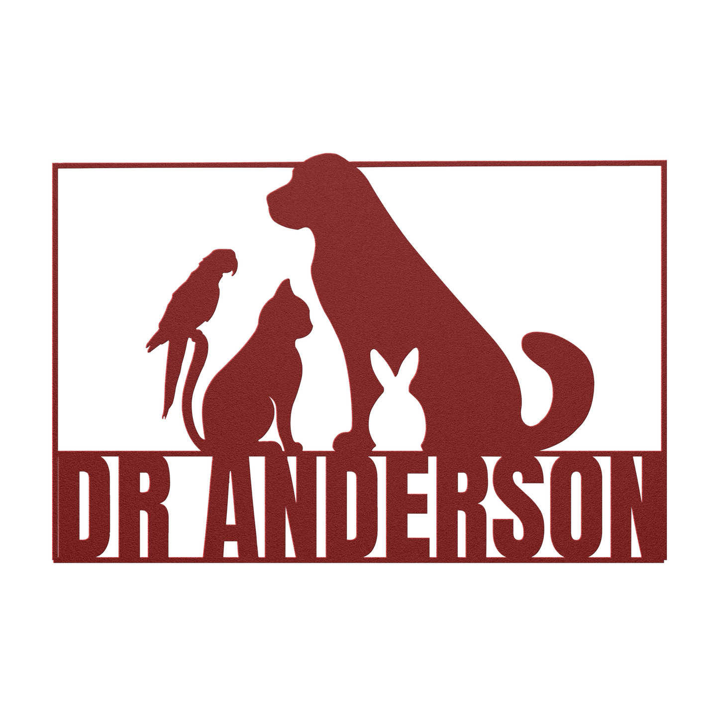 DVM veterinarian metal sign