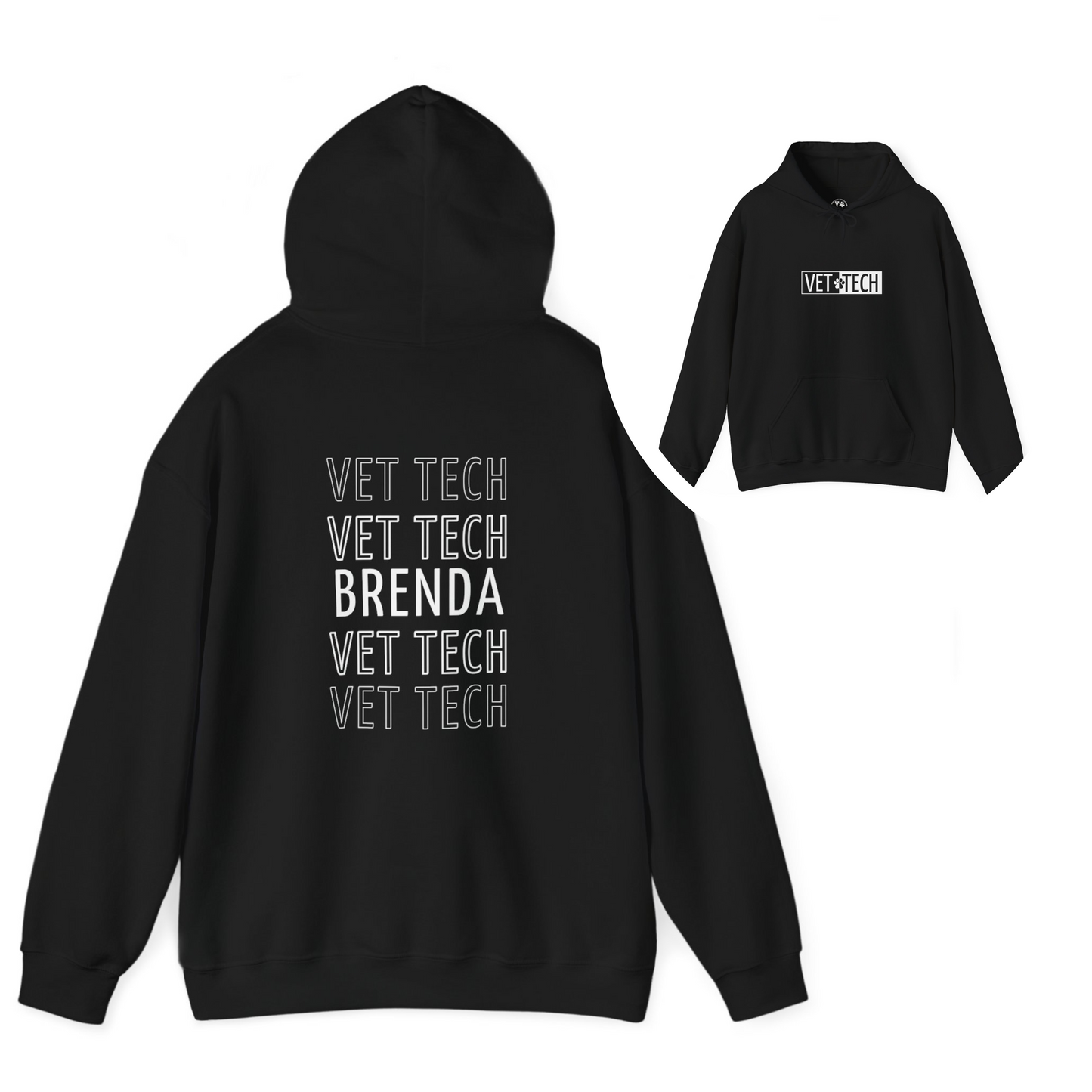 Custom Personalized Vet Tech Hoodie, Gift for Veterinary Technicians