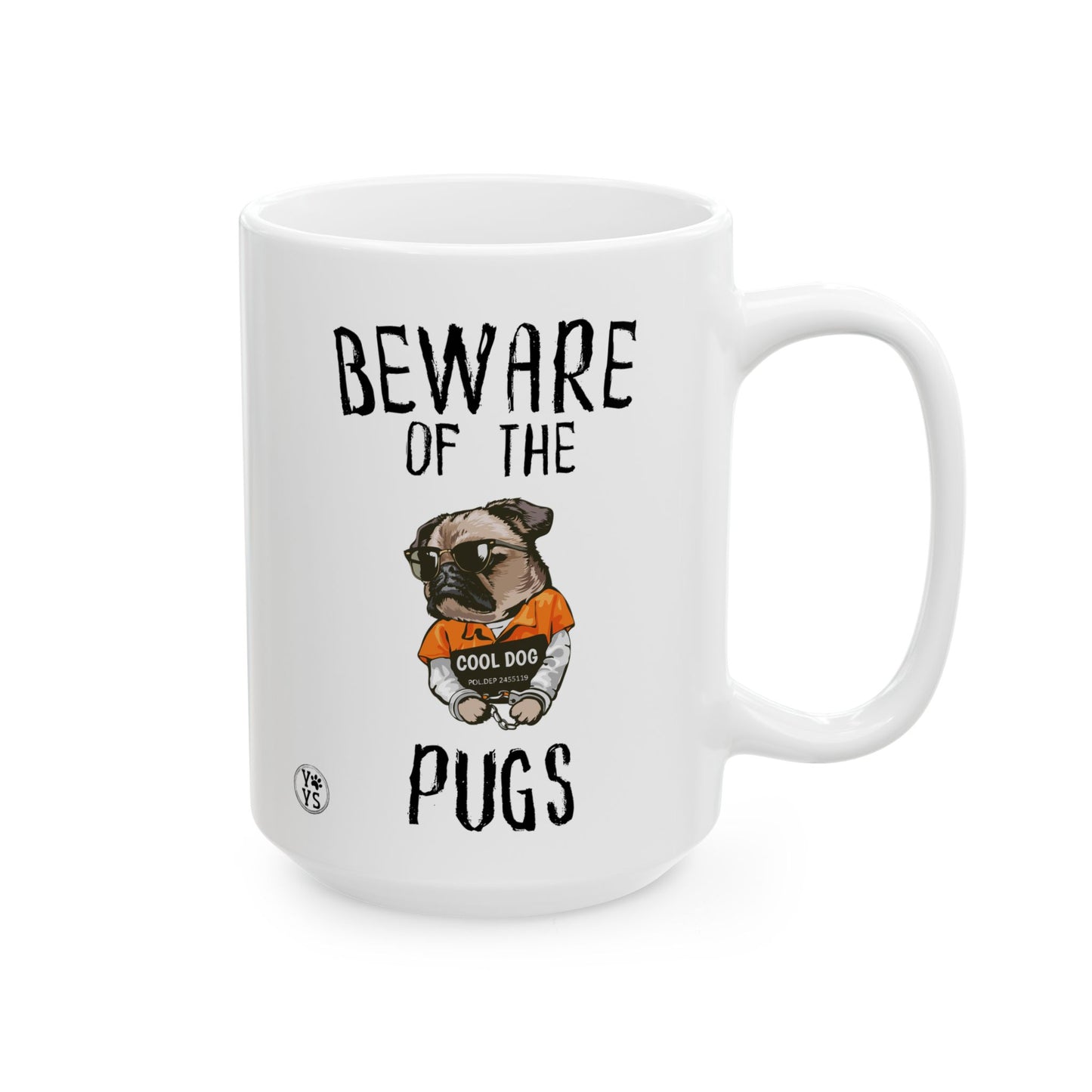 Halloween Pug Ceramic Coffee Mug, Gift for Pug Lovers, Pet Lovers, Halloween Gift for Coffee Lovers, Dog Lovers, Bewater of The Pug