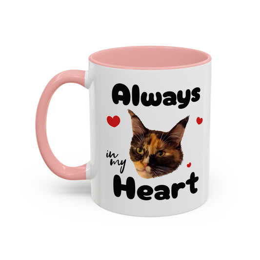 Personalized Pet Face Coffee Mug, Custom Always in my Heart, Pet Lover Gift, Pet