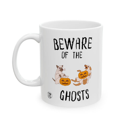 Halloween Ghost Dog Ceramic Coffee Mug, Gift for Dog Lovers, Animal Lovers, Friends, Pet Lovers Cup for Coffee Lovers, Beware of the Ghosts