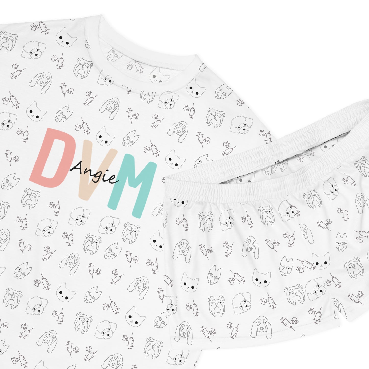 DVM Short Pajama Set for Veterinarian Pajamas