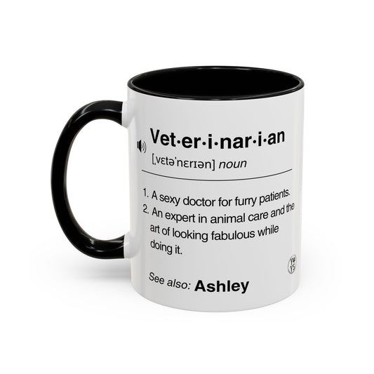 Funny Personalized Veterinarian Coffee Mug,  gift for DVM, Pet Doctors