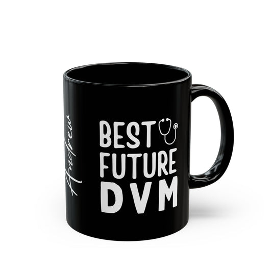 Personalized Best Future DVM Black Mug