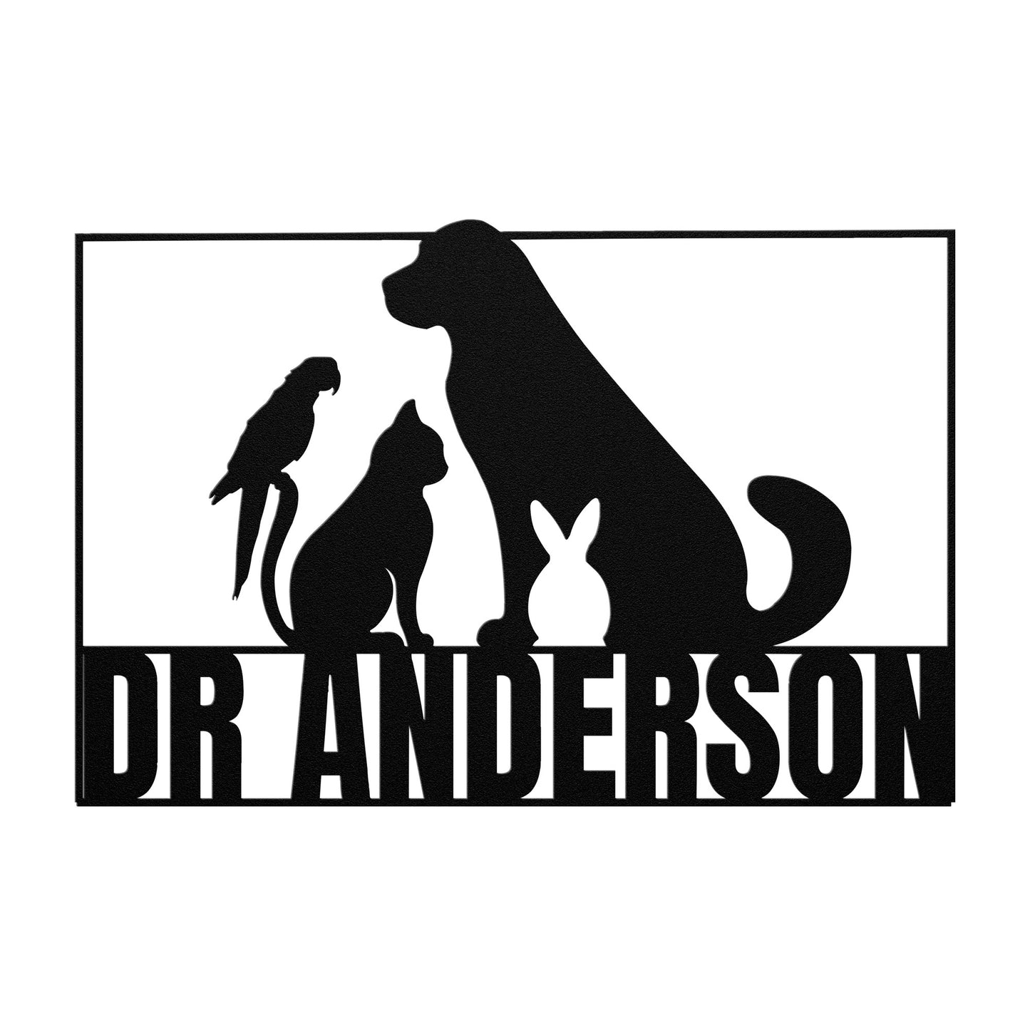 DVM veterinarian metal sign